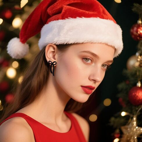 Bow Earrings for Women Elegant Bow Stud Earring Vintage Ribbon Earrings Christmas Ribbon Earring Xmas Decorations Stocking Stuffers Best Christmas Gifts 2025 in Saudi Arabia