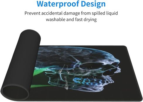 Marijuana Pot Leaf Weed Skull Mouse Pad, Large 31.5 x 11.8 in Rubber Base Keyboard Mouse Mat Desk Pad in Saudi Arabia