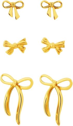 Bow Earrings for Women Elegant Bow Stud Earring Vintage Ribbon Earrings Christmas Ribbon Earring Xmas Decorations Stocking Stuffers Best Christmas Gifts 2025 in Saudi Arabia