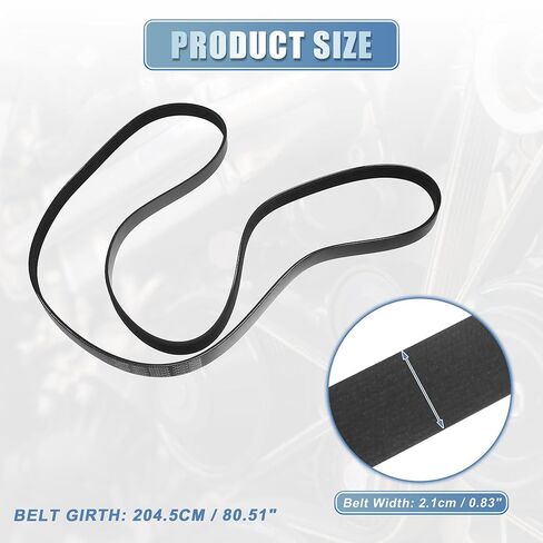 حزام محرك السيارة ACROPIX متعدد الأوجه على شكل حرف V مناسب لسيارة Ford F-250 Super Duty 2002-2010 V8 5.4L V10 6.8L No.5281275 - حزمة من 1 in Saudi Arabia