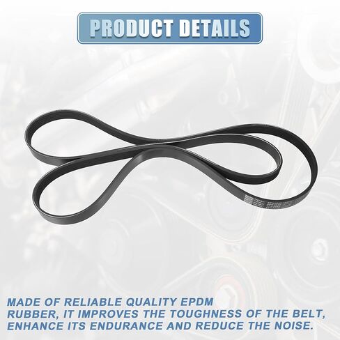 حزام محرك السيارة ACROPIX متعدد الأوجه على شكل حرف V مناسب لسيارة Ford F-250 Super Duty 2002-2010 V8 5.4L V10 6.8L No.5281275 - حزمة من 1 in Saudi Arabia