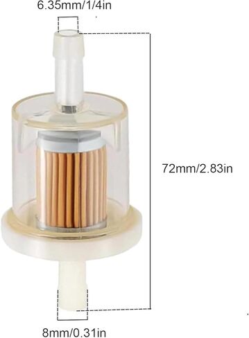 691035 1/4" Inline Fuel Filter Kit for Brigs and Straton 12hp 17.5hp 27hp 35hp Engine Kawasaki 490190027 493629 84001895 To-Ro Crafts-Man Lawn Tractor Generator (3/Pack) in Saudi Arabia