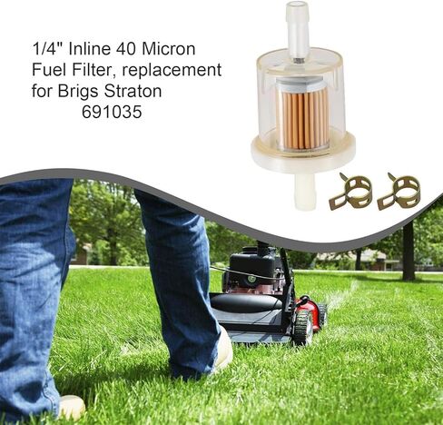 691035 1/4" Inline Fuel Filter Kit for Brigs and Straton 12hp 17.5hp 27hp 35hp Engine Kawasaki 490190027 493629 84001895 To-Ro Crafts-Man Lawn Tractor Generator (3/Pack) in Saudi Arabia