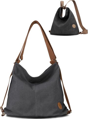 Women’s Convertible Tote Backpack Large 4-in-1 Canvas Bag Lightweight Crossbody Shoulder Bag for Work Travel in Kuwait
