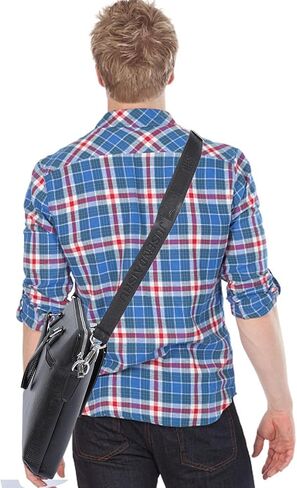 Men’s Business Briefcase Laptop Bag Portable Portfolio Bag Black Multi-functional Storage Shoulder for Work and Travel in Saudi Arabia
