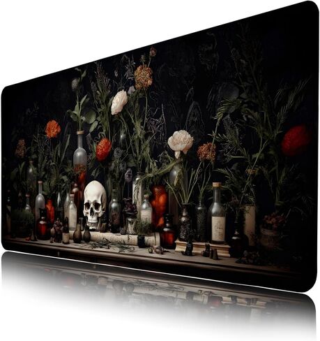 Dark Academia Desk Mat,Vintage Witchy XXL Gaming Mouse Pads,Aesthetic Large Waterproof Non-Slip Rubber Mouse Pad with Stitched Edges Office Home Computer Desk Accessories,35.4 x 15.7 in in Saudi Arabia