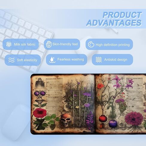 سجادة مكتب أكاديميا داكنة، وسادات ماوس ألعاب عتيقة مقاس XXL، لوحة ماوس مطاطية كبيرة مقاومة للماء وغير قابلة للانزلاق مع حواف مخيطة وملحقات مكتب الكمبيوتر المنزلي، 35.4 × 15.7 بوصة in Kuwait