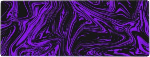 Purple and Black Mouse Pad Gaming Desk Mat Large Long Desk Pad Computer Mousepad XL Non-Slip Laptop Keyboard Mat for Office Home Travel 31.5" L*11.8" W in Saudi Arabia