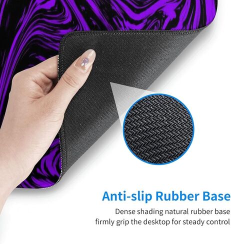 Purple and Black Mouse Pad Gaming Desk Mat Large Long Desk Pad Computer Mousepad XL Non-Slip Laptop Keyboard Mat for Office Home Travel 31.5" L*11.8" W in Saudi Arabia