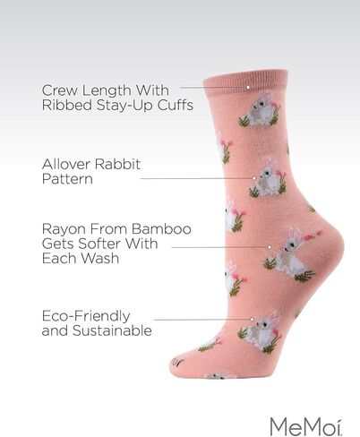 جوارب MeMoi Rabbits Rayan Blend Crew in Saudi Arabia