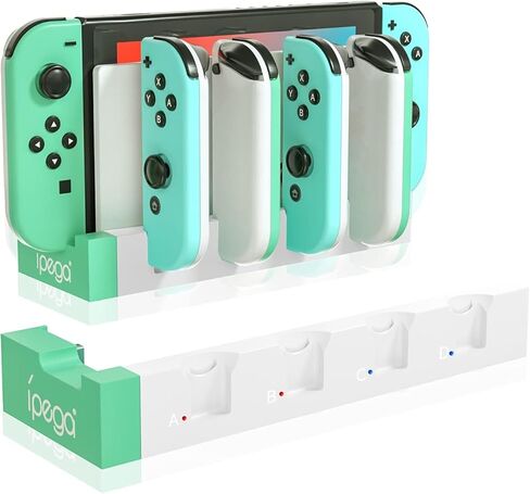 HEATFUN 4-Port Charge Dock for Nintendo Switch 2 Joy-Con 2, 6-Card Storage in Kuwait