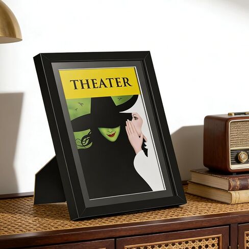 tutata Theater Program Display Frame, Hold 5.5x8.5 Media, Brochure Display Frame, Wall or Tabletop Display, Black in Saudi Arabia