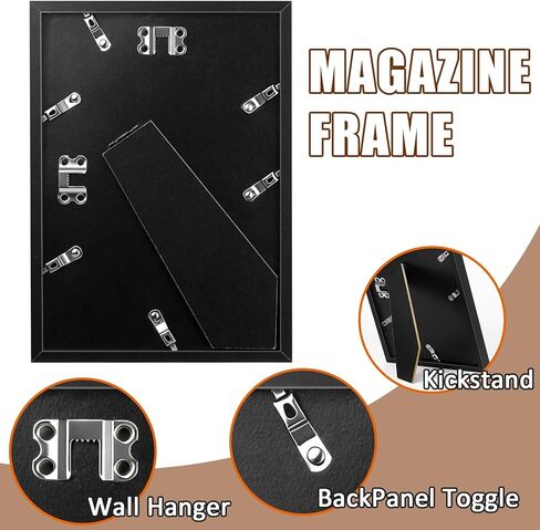 tutata Theater Program Display Frame, Hold 5.5x8.5 Media, Brochure Display Frame, Wall or Tabletop Display, Black in Saudi Arabia