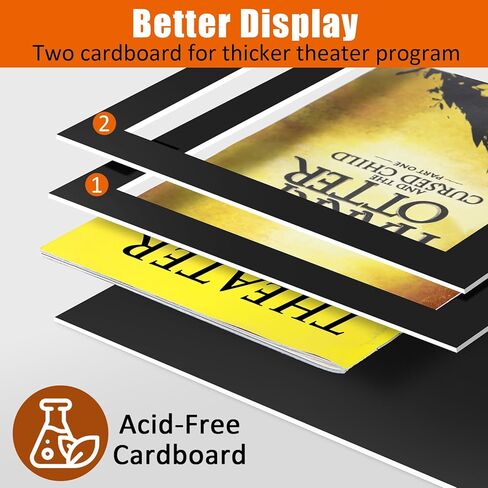 tutata Theater Program Display Frame, Hold 5.5x8.5 Media, Brochure Display Frame, Wall or Tabletop Display, Black in Saudi Arabia
