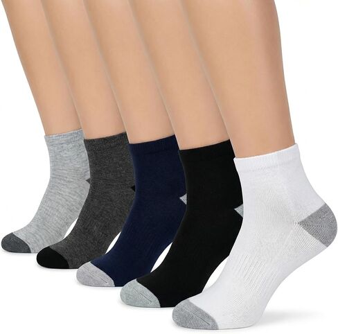 طول الجوارب المضادة للانزلاق في الكاحل للرجال والنساء -الراحة الأنيقة ، والتصميم غير المنحدر ، والمزيج متوسطة الحجم -مثالي للارتداء اليومي والرياضة -5 in Kuwait