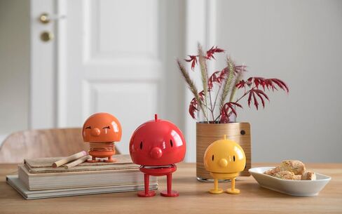 Hoptimist Classic Bimble، زينة ديكور المنزل - تصميم دنماركي، بلاستيك مع زنبرك معدني، صغير - يخلق حركة مبهجة - (برتقالي) in Kuwait