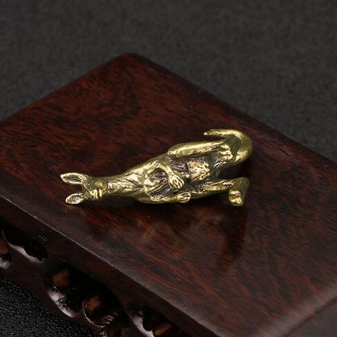 2pcs Kangaroo Figurines Kangaroo Decor Vintage Brass Sculpture Art Piece, Ideal Decor for Home, Office, Shelf, Living Room, or Desk Display in Kuwait