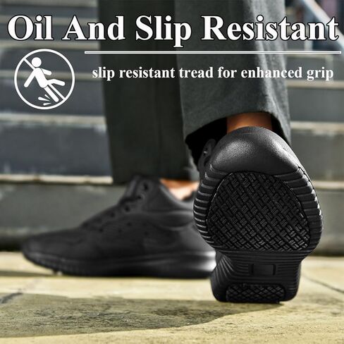 Non Slip Work Boots for Men Oil Resistant Food Service Shoes Comfortable Slip On Chef Shoes for Restaurant Hospital in Saudi Arabia