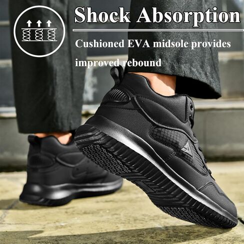 Non Slip Work Boots for Men Oil Resistant Food Service Shoes Comfortable Slip On Chef Shoes for Restaurant Hospital in Saudi Arabia