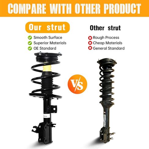 مجموعة الدعامات الأمامية مع استبدال ممتص الصدمات الربيعي الملفوف لموديلات 2007-2012 Nissan Altima 2.5L فقط 172392 172393، مجموعة من 2 in Kuwait