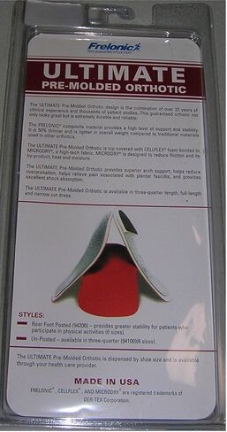 Rear Posted Orthotic 3/4 Length M 9-10.5 Arch Supports Insoles in Saudi Arabia