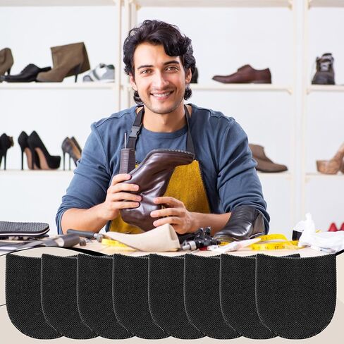 Pangda 8 Pcs Shoe Repair Rubber Heels Anti-slip Boot Heel Replacement 5/32 Inch (3.5mm) Thick Rubber Shoes Repair Pads Anti-slip Heel Pads Cuttable Boot Heels Replacement for Women & Men Boots in Saudi Arabia