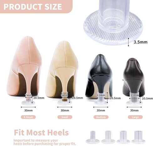 28 Pairs Heel Protectors for Grass, 4 Sizes Grass High Heel Caps, Heel Covers for High Heel Shoes, Outdoor Events in Kuwait