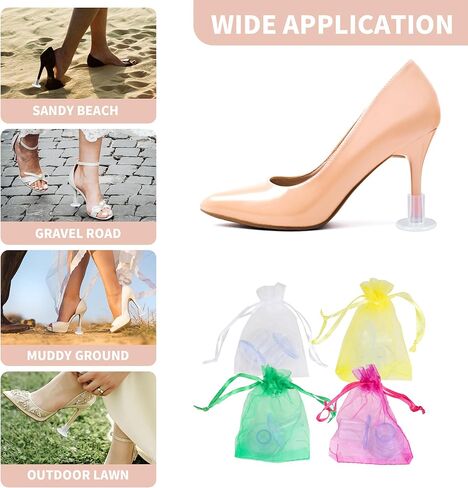 28 Pairs Heel Protectors for Grass, 4 Sizes Grass High Heel Caps, Heel Covers for High Heel Shoes, Outdoor Events in Kuwait