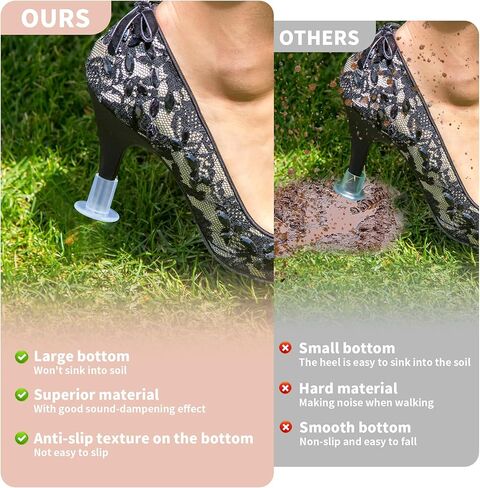 28 Pairs Heel Protectors for Grass, 4 Sizes Grass High Heel Caps, Heel Covers for High Heel Shoes, Outdoor Events in Kuwait