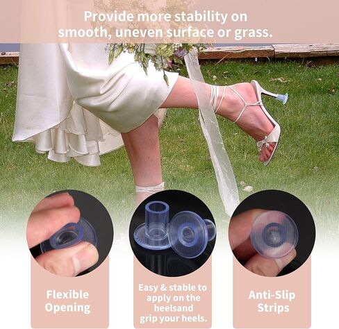 28 Pairs Heel Protectors for Grass, 4 Sizes Grass High Heel Caps, Heel Covers for High Heel Shoes, Outdoor Events in Kuwait