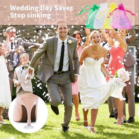 28 Pairs Heel Protectors for Grass, 4 Sizes Grass High Heel Caps, Heel Covers for High Heel Shoes, Outdoor Events in Kuwait