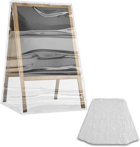 A Frame Sign Cover - Transparent Waterproof PVC 6 Mil Thick 20 x 40 Inch Chalkboard Protector for Outdoor Shop Cafe Burger Store Dustproof Snowproof in Kuwait