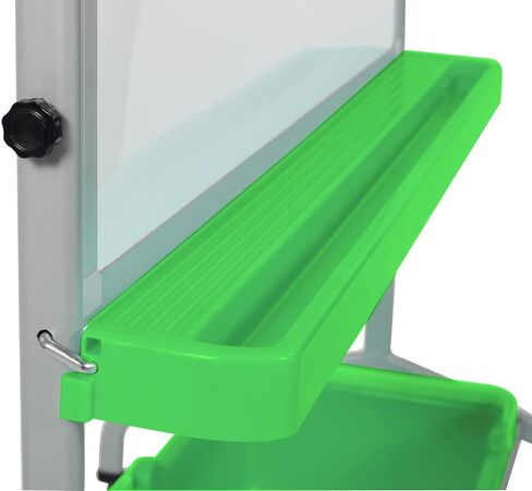 Stand Up Desk Store Mobile Whiteboard and Flipchart Easel with Storage Bins and Chart Hooks in Kuwait