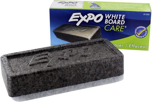 ممحاة سبورة بيضاء للمسح الجاف 81505 من Expo Block Eraser، كومة ناعمة، 5 1/8 عرض × 1 1/4 ارتفاع - عبوة من 12 قطعة in Saudi Arabia