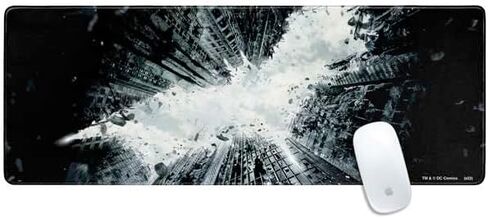 Skinit Large Gaming Mouse Pad - Officially Licensed Batman Dark Knight Rises Design with Stitched Edges, Waterproof, Non-Slip Rubber Base, Desk Mat for Keyboard & Mouse, 31.5" x 11.8" inches in Saudi Arabia