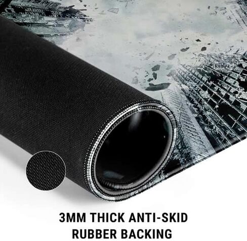 Skinit Large Gaming Mouse Pad - Officially Licensed Batman Dark Knight Rises Design with Stitched Edges, Waterproof, Non-Slip Rubber Base, Desk Mat for Keyboard & Mouse, 31.5" x 11.8" inches in Saudi Arabia