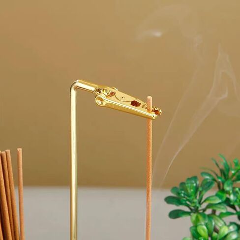 Incense Holder for Sticks with Ash Catcher-2 in 1 Glass Incense Stick & Candle Holder with Storage, Anti-Ash Flying insence-Sticks Burner for Meditation Yoga Spa Home Decor sage (Dark Base) in Saudi Arabia