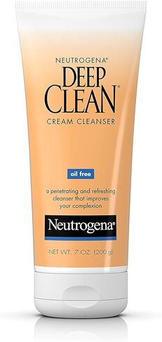 Neutrogena Deep Clean Daily Facial Cream Cleanser with Beta Hydroxy Acid to Remove Dirt, Oil & Makeup, Alcohol-Free, Oil-Free & Non-Comedogenic, 7 fl. oz in Kuwait