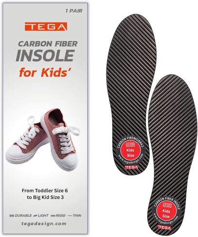 نعال داخلية من ألياف الكربون للأطفال للمشي مجهول السبب - زوج واحد - حشوات أحذية صلبة لتصحيح المشي على رؤوس الأصابع - حشوة للأطفال الصغار والكبار (الأطفال الصغار 12) in Kuwait