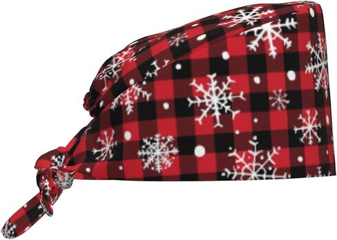 Christmas Scrub Caps for Women Men, New Year Working Cap with Sweatband Adjustable Scrub Hats Nurse Surgical Cap in Saudi Arabia