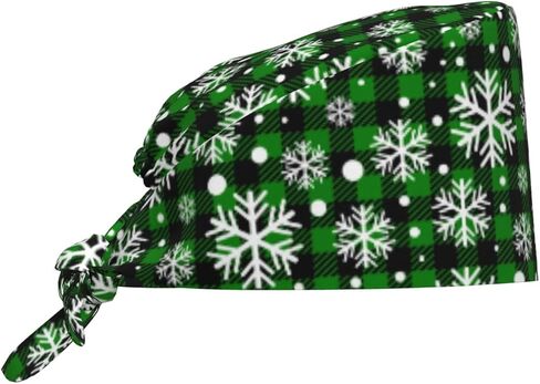 Christmas Scrub Caps for Women Men, New Year Working Cap with Sweatband Adjustable Scrub Hats Nurse Surgical Cap in Saudi Arabia