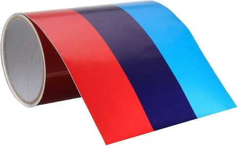 3 Meters M-Colored Stripe Car Hood Roof Sticker Vinyl Decal for BMW M3 M5 M6 3/5/7 Series (M Colored) in Kuwait