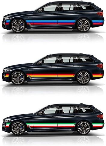 3 Meters M-Colored Stripe Car Hood Roof Sticker Vinyl Decal for BMW M3 M5 M6 3/5/7 Series (M Colored) in Kuwait