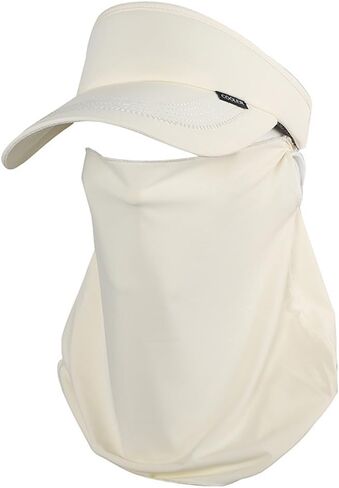 Summer Sun Visor Hat Adjustable Outdoor Sports Fishing Golf UV Sun Protection Face Cover Neck Flap in Kuwait