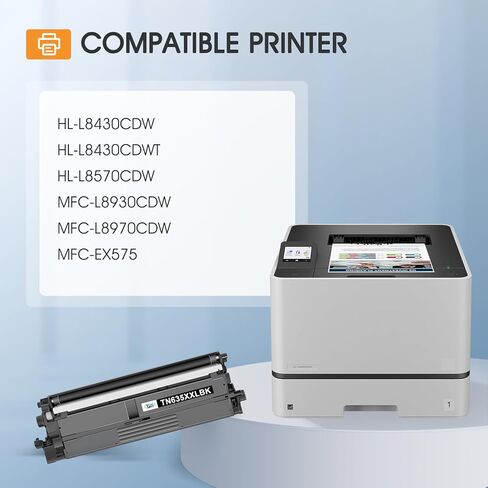 مجموعة خرطوشة الحبر TN635XXL TN-635XXL بديل متوافق لأخيه TN635XXL TN 635XXL TN635XXLBK لطابعة HL-L8430CDW HL-L8430CDWT HL-L8570CDW MFC-L8930CDW MFC-L8970CDW MFC-EX575 4 عبوات in Kuwait