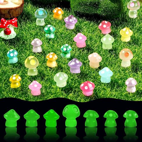 FEXIA 100pcs Mini Ducks Glitter Resin Ducks Mini Resin Animals Figures to Hide Glow in The Dark Tiny Duck Figures for Dollhouse Aquarium Fairy Garden Decor in Kuwait