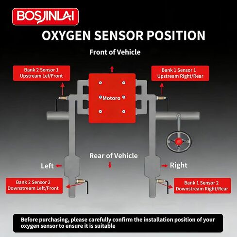 O2 Oxygen Sensor Upstream Downstream for Dodge Avenger Caravan Charger Challenger Dakota Grand Caravan, for Jeep Commander Grand Cherokee Liberty Wrangler JK, for Chry Aspen 300, for Ram 1500 4Pcs in Saudi Arabia