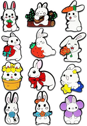 12PCS Animal Cat Dog Hunting Axolotl Bunny Black Girl Vet Flower Chinese Shoe Charms for Croc Bubble Slides Clogs Sandals, Cute Shoe Accessories Decorations for Girls Women Teens Adults in Saudi Arabia