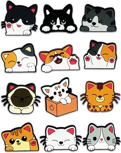 12PCS Animal Cat Dog Hunting Axolotl Bunny Black Girl Vet Flower Chinese Shoe Charms for Croc Bubble Slides Clogs Sandals, Cute Shoe Accessories Decorations for Girls Women Teens Adults in Saudi Arabia