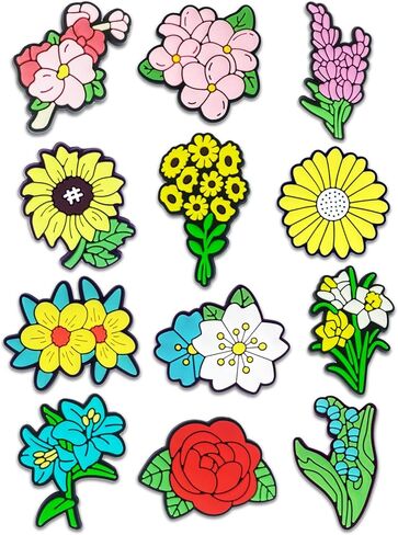12PCS Animal Cat Dog Hunting Axolotl Bunny Black Girl Vet Flower Chinese Shoe Charms for Croc Bubble Slides Clogs Sandals, Cute Shoe Accessories Decorations for Girls Women Teens Adults in Saudi Arabia
